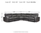 Samperstone 5-Piece Power Reclining Sectional - Discount Furniture Connection