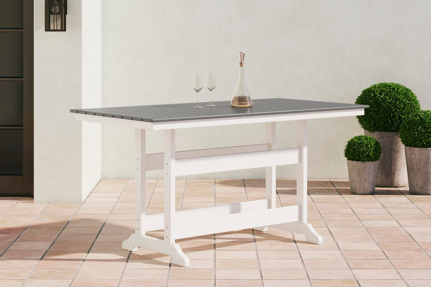 Transville RECT COUNTER TABLE W/UMB OPT - Discount Furniture Connection