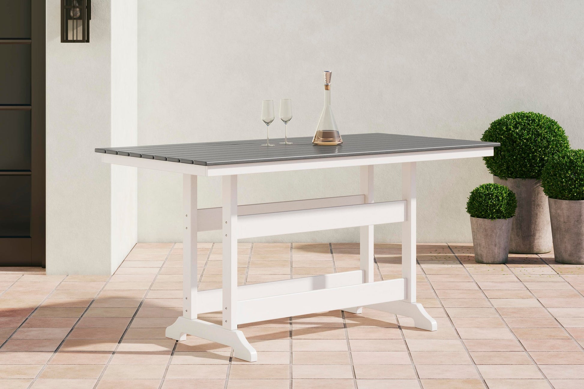 Transville RECT COUNTER TABLE W/UMB OPT - Discount Furniture Connection