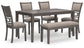 Wrenning Dining Room Table Set (6/CN) - Discount Furniture Connection
