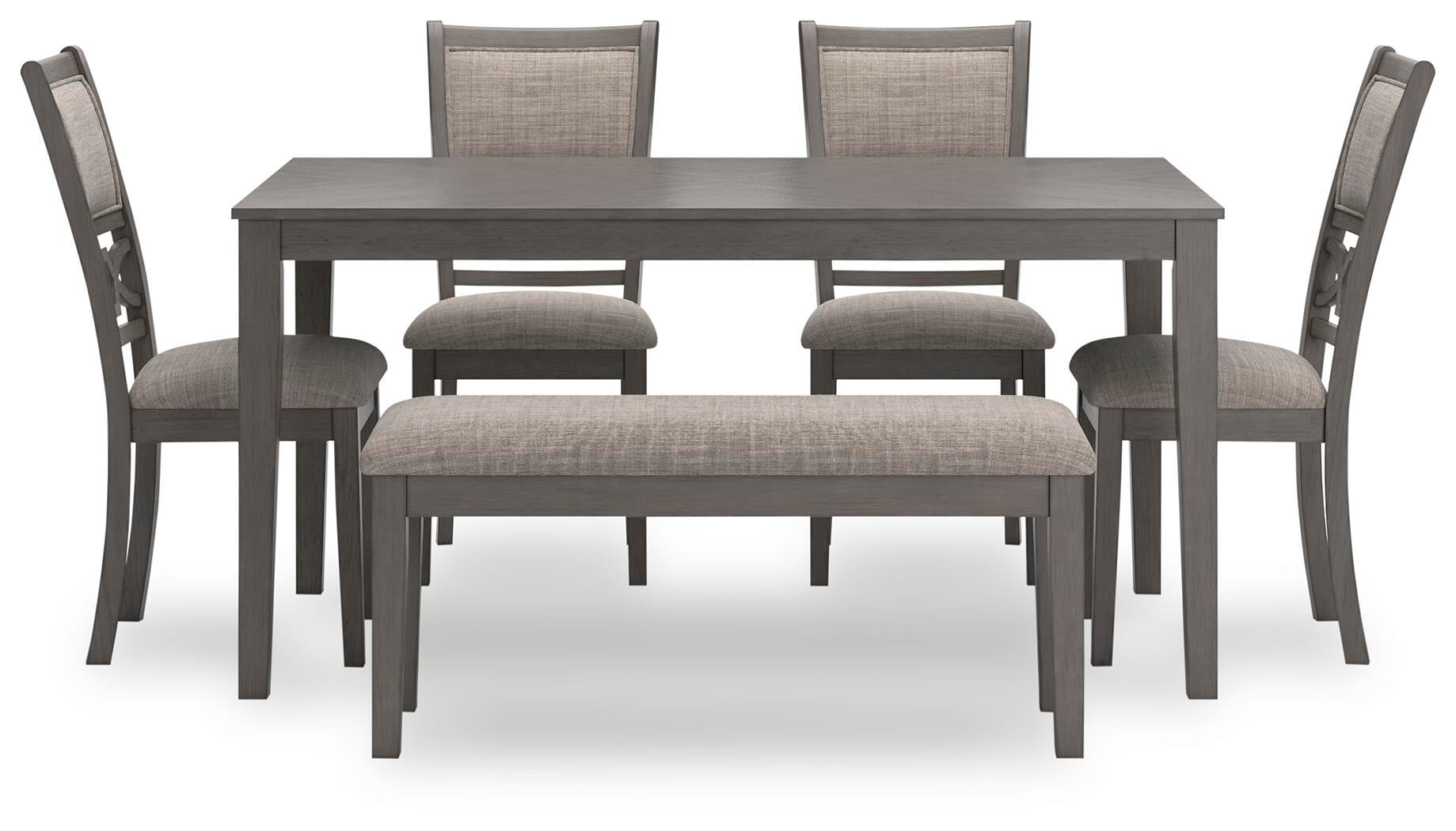 Wrenning Dining Room Table Set (6/CN) - Discount Furniture Connection
