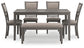 Wrenning Dining Room Table Set (6/CN) - Discount Furniture Connection
