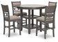 Wrenning DRM Counter Table Set (5/CN) - Discount Furniture Connection