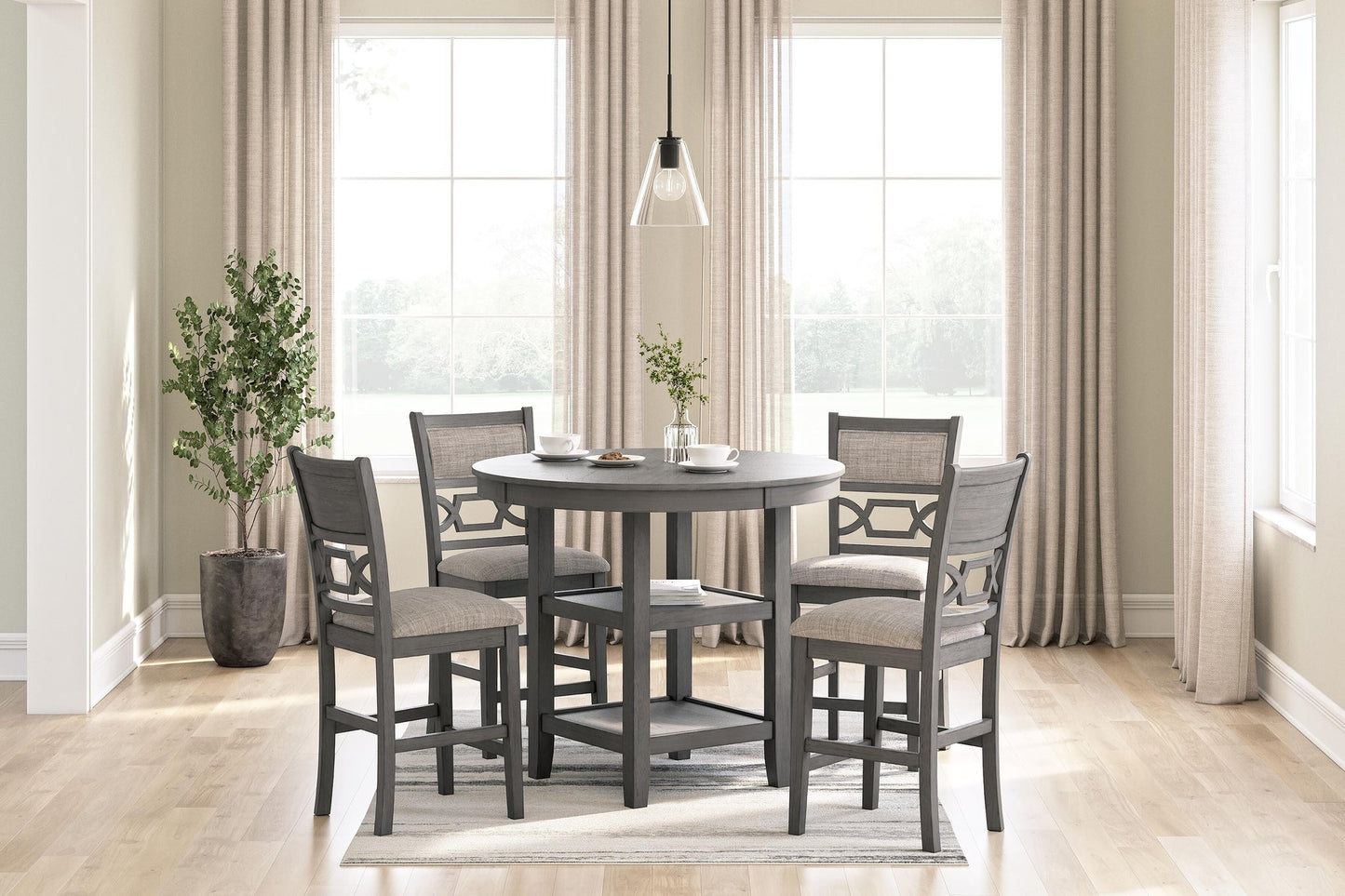 Wrenning DRM Counter Table Set (5/CN) - Discount Furniture Connection