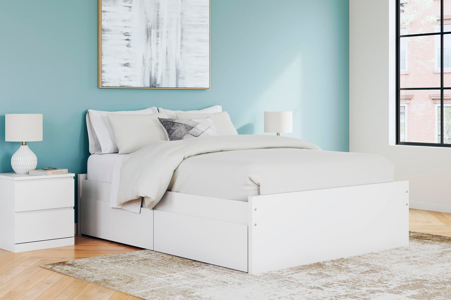 Onita Queen Platform Bed with 1 Side Storage