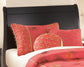 Huey Vineyard Twin Sleigh Headboard Bed with Mirrored Dresser