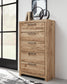 Hyanna Full Panel Bed with 2 Side Storage, Dresser, Mirror, Chest and Nightstand