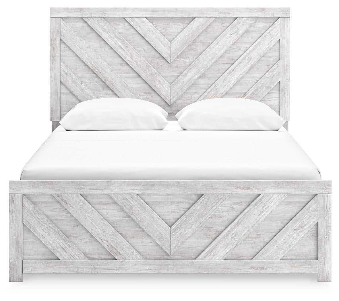 Cayboni Queen Panel Bed with Mirrored Dresser and Nightstand - Discount Furniture Connection
