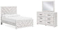Cayboni Full Panel Bed with Mirrored Dresser - Discount Furniture Connection