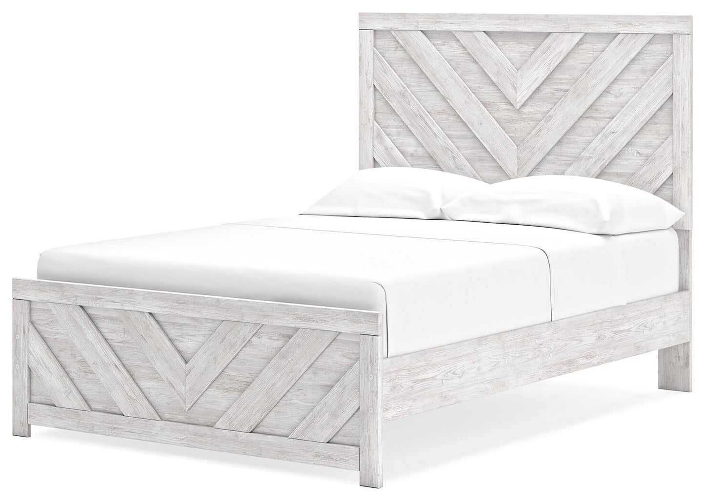 Cayboni Full Panel Bed with Mirrored Dresser - Discount Furniture Connection