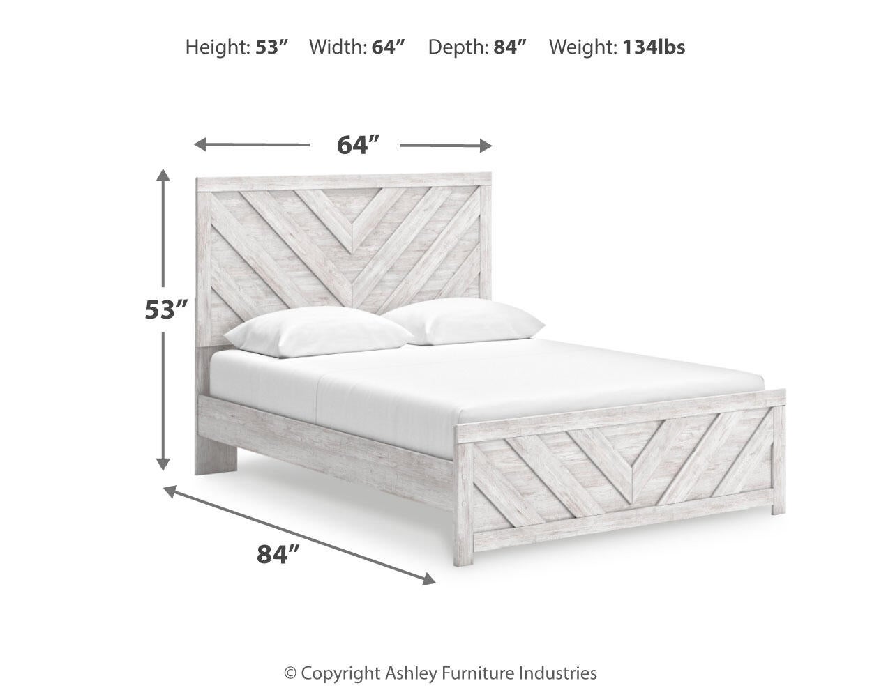 Cayboni Queen Panel Bed with Mirrored Dresser - Discount Furniture Connection