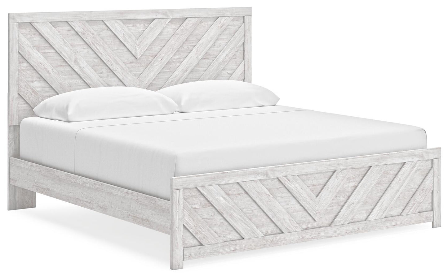 Cayboni King Panel Bed with Mirrored Dresser and Nightstand - Discount Furniture Connection