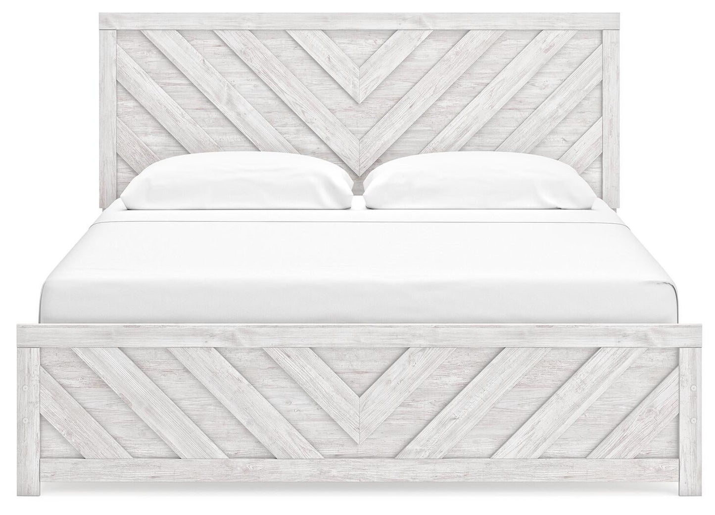 Cayboni King Panel Bed with Mirrored Dresser and Nightstand - Discount Furniture Connection