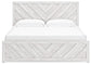 Cayboni King Panel Bed with Mirrored Dresser - Discount Furniture Connection