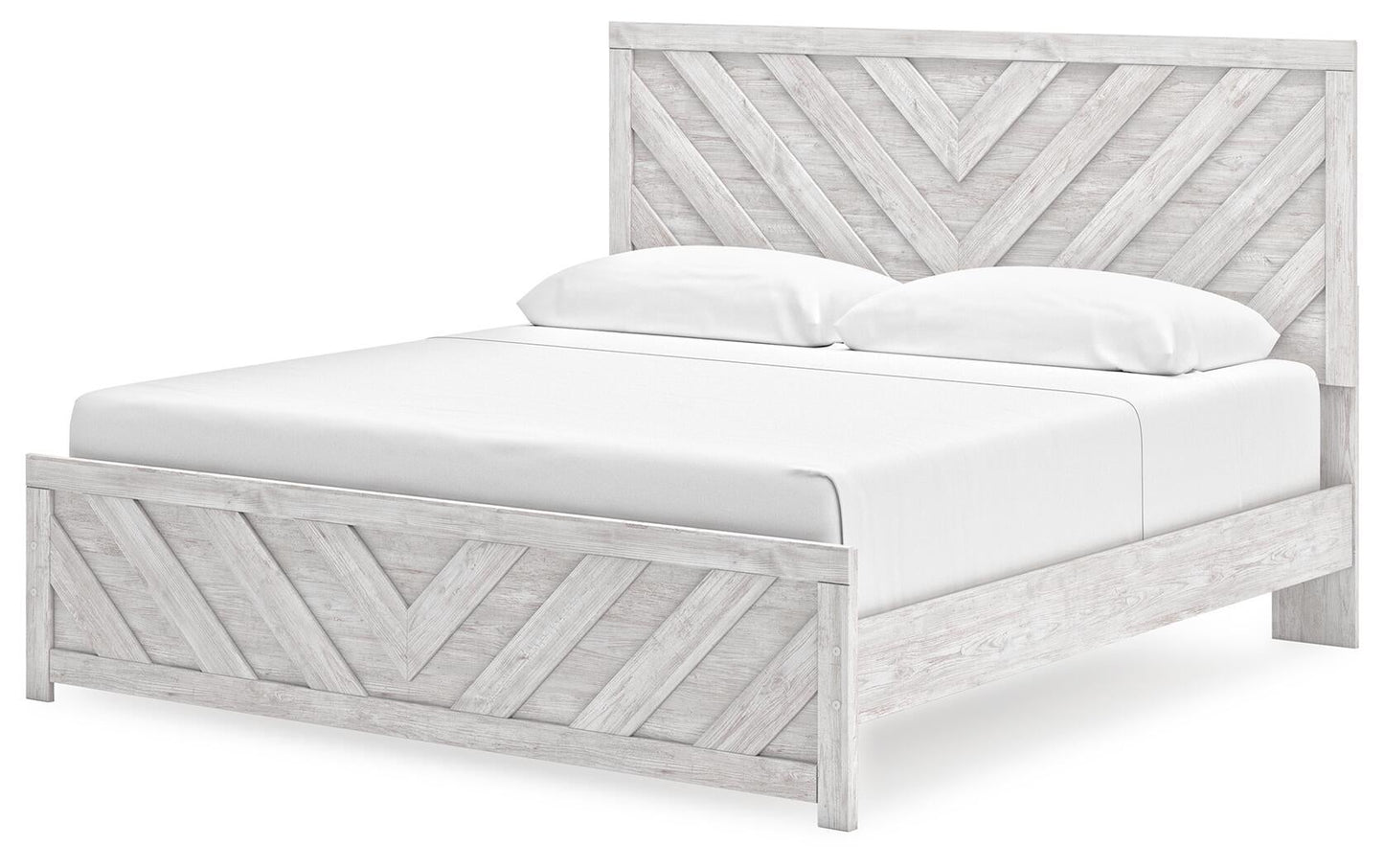 Cayboni King Panel Bed with Mirrored Dresser - Discount Furniture Connection