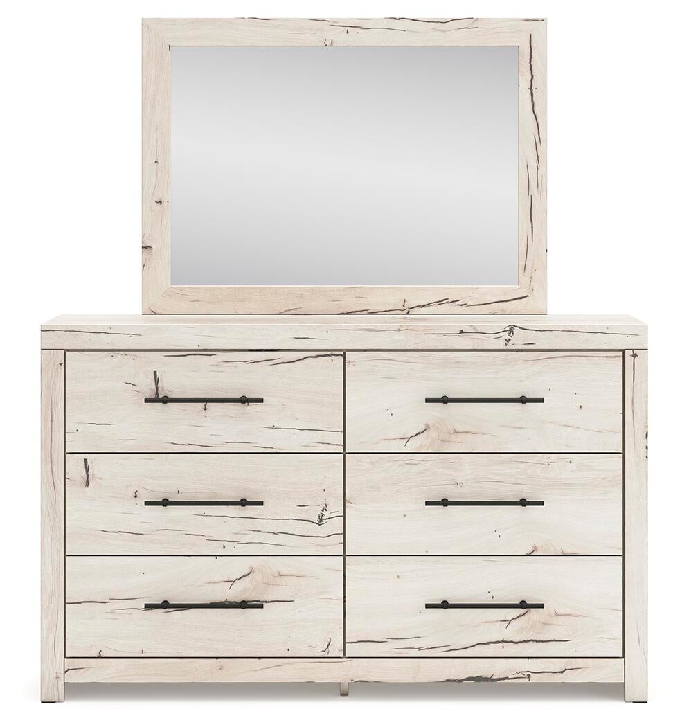 Lawroy King Panel Bed, Dresser, Mirror, Chest and Nightstand