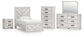 Cayboni Twin Panel Bed, Dresser, Mirror, Chest and Nightstand - Discount Furniture Connection