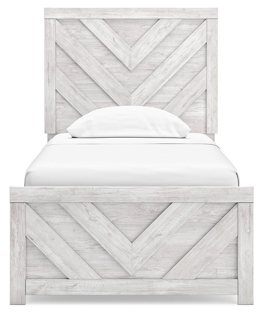 Cayboni Twin Panel Bed, Dresser, Mirror, Chest and Nightstand - Discount Furniture Connection