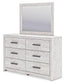 Cayboni Twin Panel Bed with Mirrored Dresser and Nightstand - Discount Furniture Connection