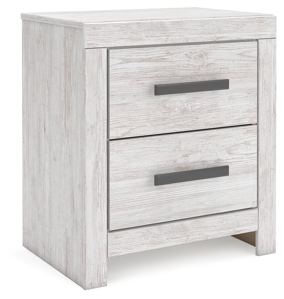 Cayboni Twin Panel Bed with Mirrored Dresser and Nightstand - Discount Furniture Connection