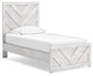 Cayboni Twin Panel Bed with Mirrored Dresser - Discount Furniture Connection
