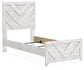 Cayboni Twin Panel Bed with Mirrored Dresser - Discount Furniture Connection