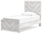 Cayboni Twin Panel Bed with Mirrored Dresser - Discount Furniture Connection