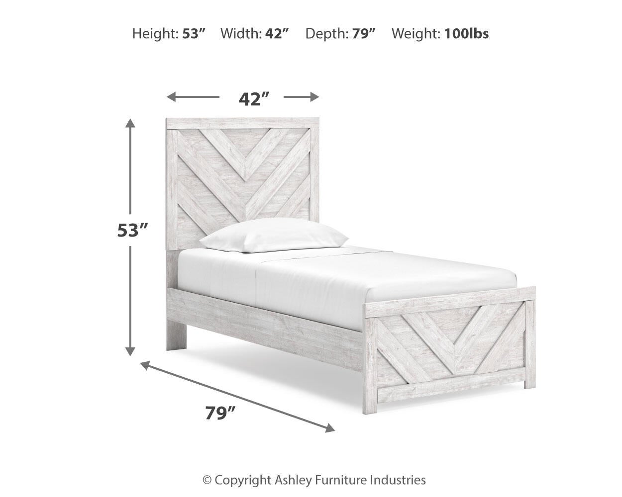 Cayboni Twin Panel Bed with Mirrored Dresser - Discount Furniture Connection