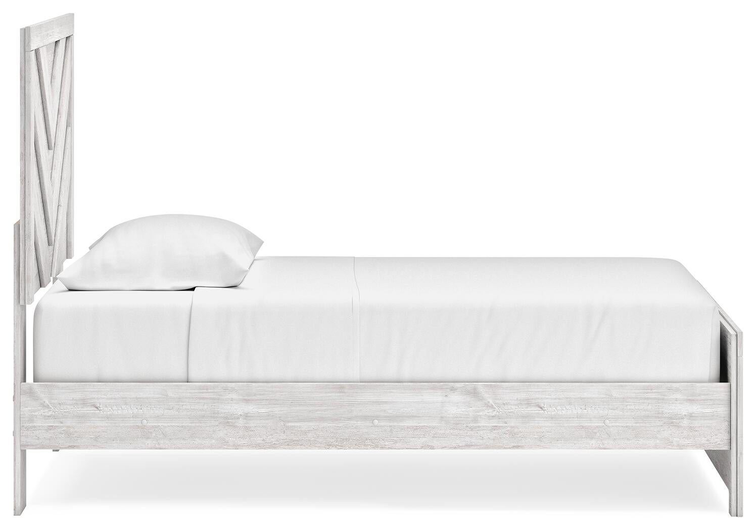 Cayboni Twin Panel Bed with Mirrored Dresser - Discount Furniture Connection