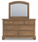 Feddinger King Storage Sleigh Bed with Mirrored Dresser, Chest and Nightstand