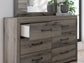 Graystorm Full Panel Bed, Dresser and Mirror