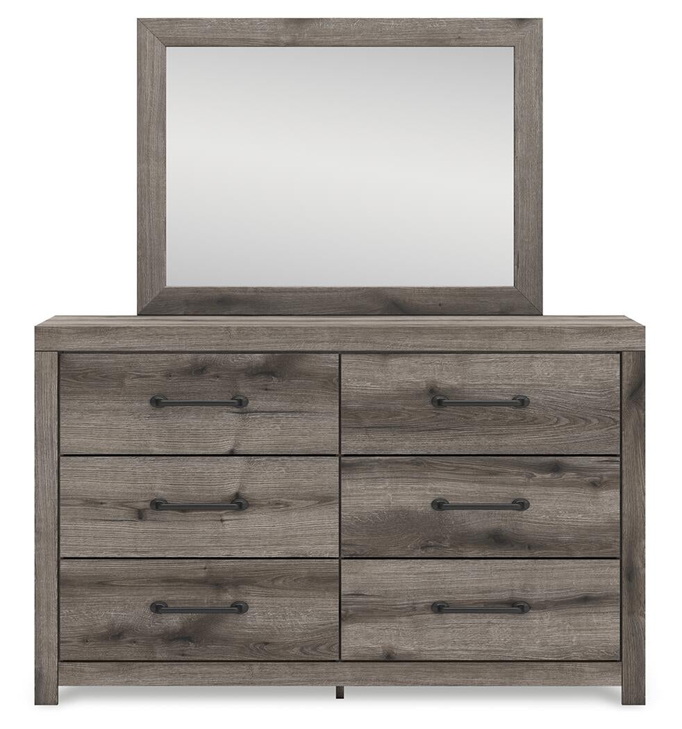 Graystorm Twin Panel Storage Bed, Dresser, Mirror, Chest and Nightstand