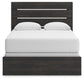 Delmorta Queen Panel Bed, Dresser and Mirror