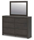 Fraluna King Panel Storage Bed, Dresser, Mirror, Chest and Nightstand
