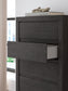 Fraluna King Panel Storage Bed, Dresser, Mirror, Chest and Nightstand