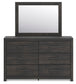 Hollivern Full Panel Bed, Dresser, Mirror, Chest and Nightstand