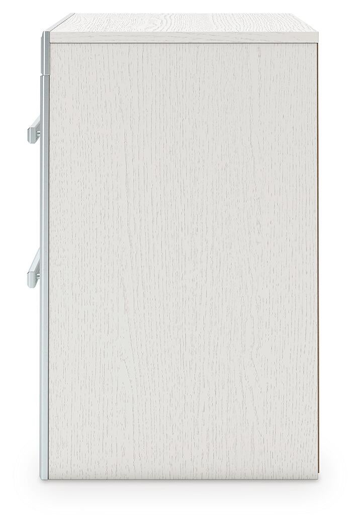 Zuraleus Queen Upholstered Panel Bed, Dresser, Mirror and Nightstand