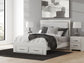 Zuraleus Queen Upholstered Panel Platform Storage Bed, Dresser and Mirror