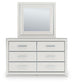 Zuraleus Queen Upholstered Panel Platform Bed, Dresser, Mirror, Chest and Nightstand