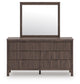 Pamytta Twin Upholstered Panel Bed, Dresser, Mirror, Chest and Nightstand