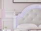 Kozlani Full Upholstered Panel Bed, Dresser and Mirror