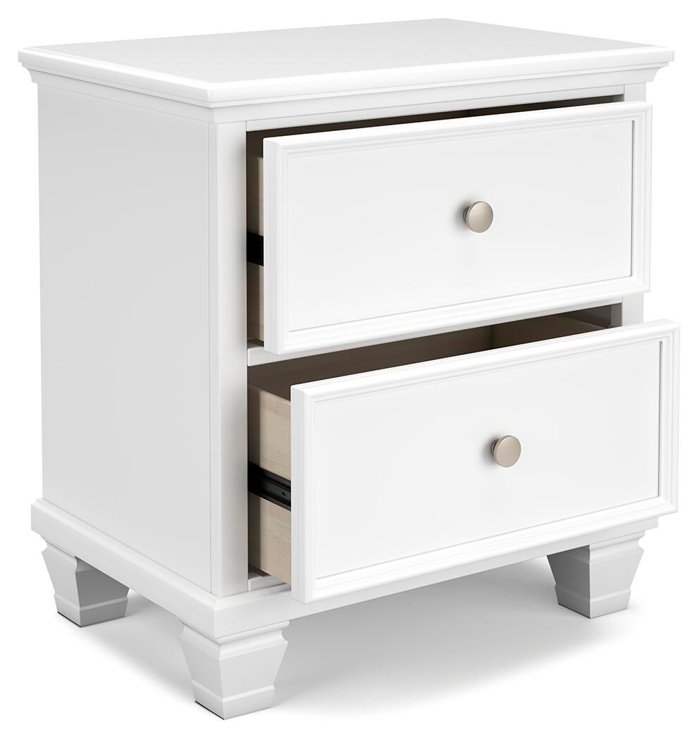 Fortman Queen Panel Storage Bed with Mirrored Dresser and Nightstand