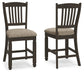 Tyler Creek Upholstered Barstool (2/CN) - Discount Furniture Connection