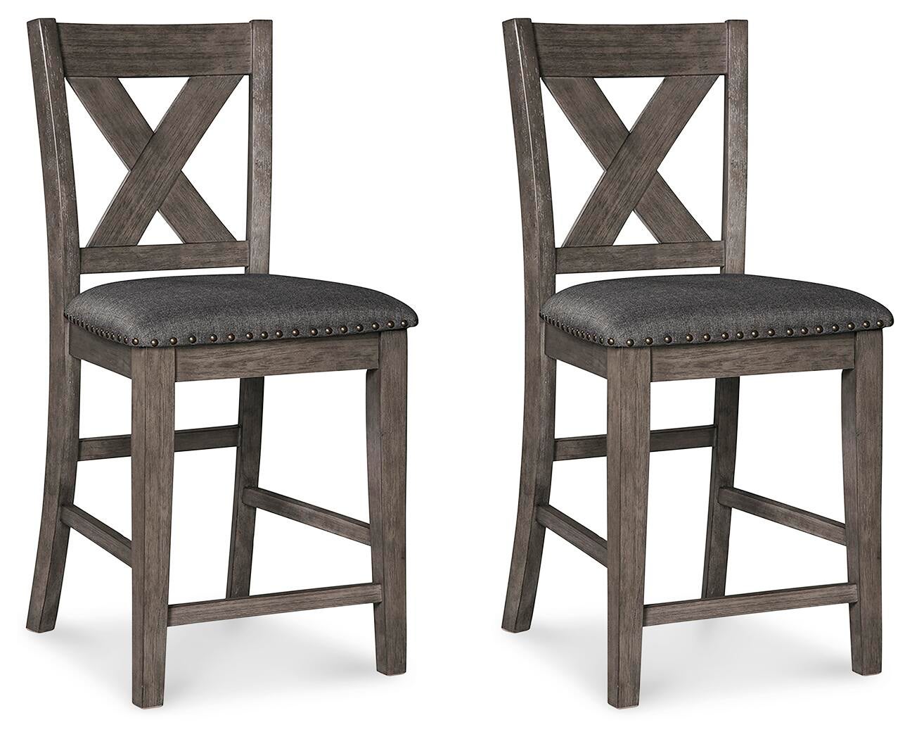 Caitbrook Upholstered Barstool (2/CN) - Discount Furniture Connection