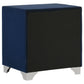 Melody Upholstered 2-drawer Nightstand Pacific Blue - Discount Furniture Connection