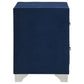 Melody Upholstered 2-drawer Nightstand Pacific Blue - Discount Furniture Connection