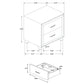 Melody Upholstered 2-drawer Nightstand Pacific Blue - Discount Furniture Connection