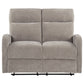 Hamilton Chenille Upholstered Manual Reclining Loveseat Sand