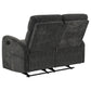 Hamilton 3-piece Chenille Manual Reclining Sofa Set Charcoal Grey