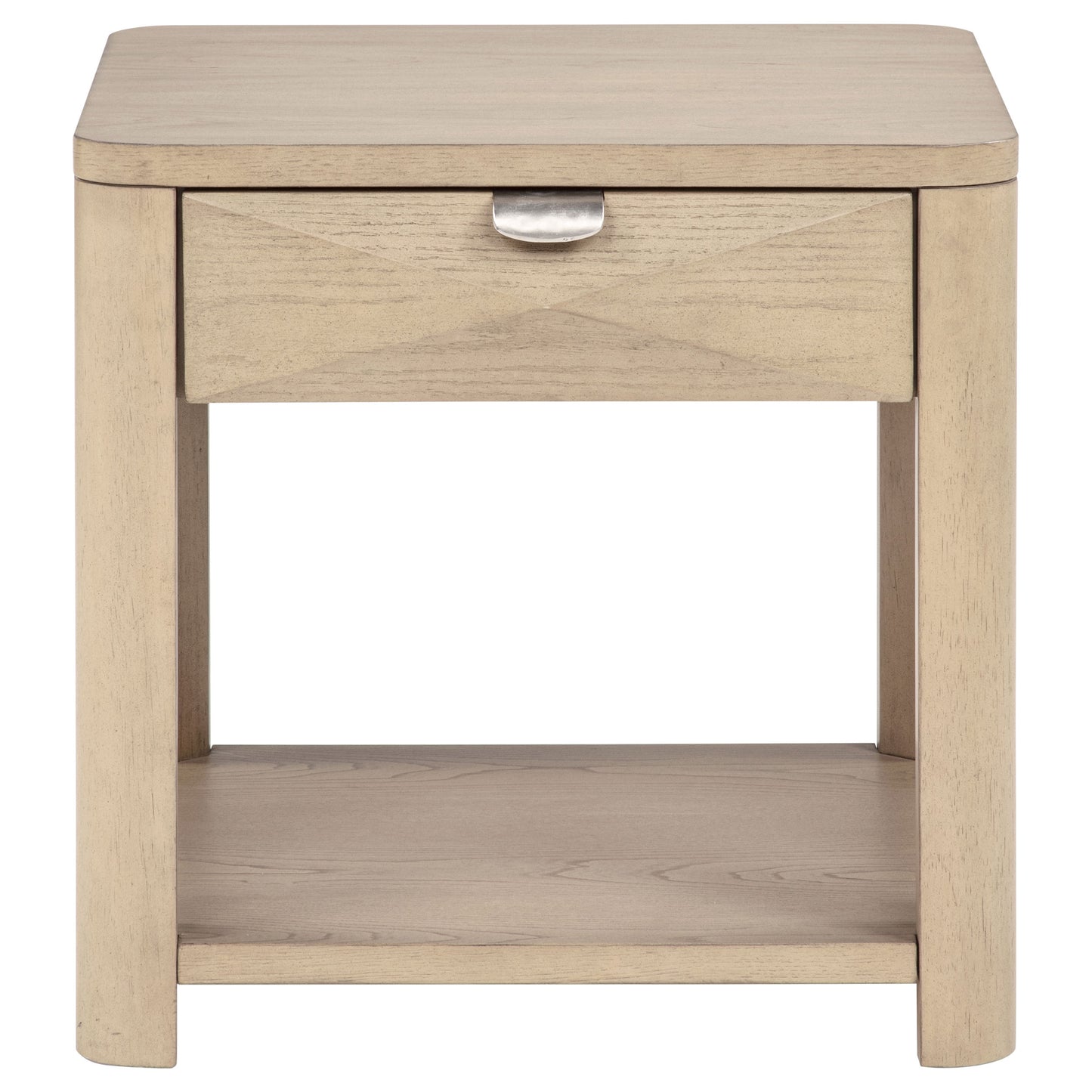 Marcelo Wood End Table with Drawer and Shelf Light Elm